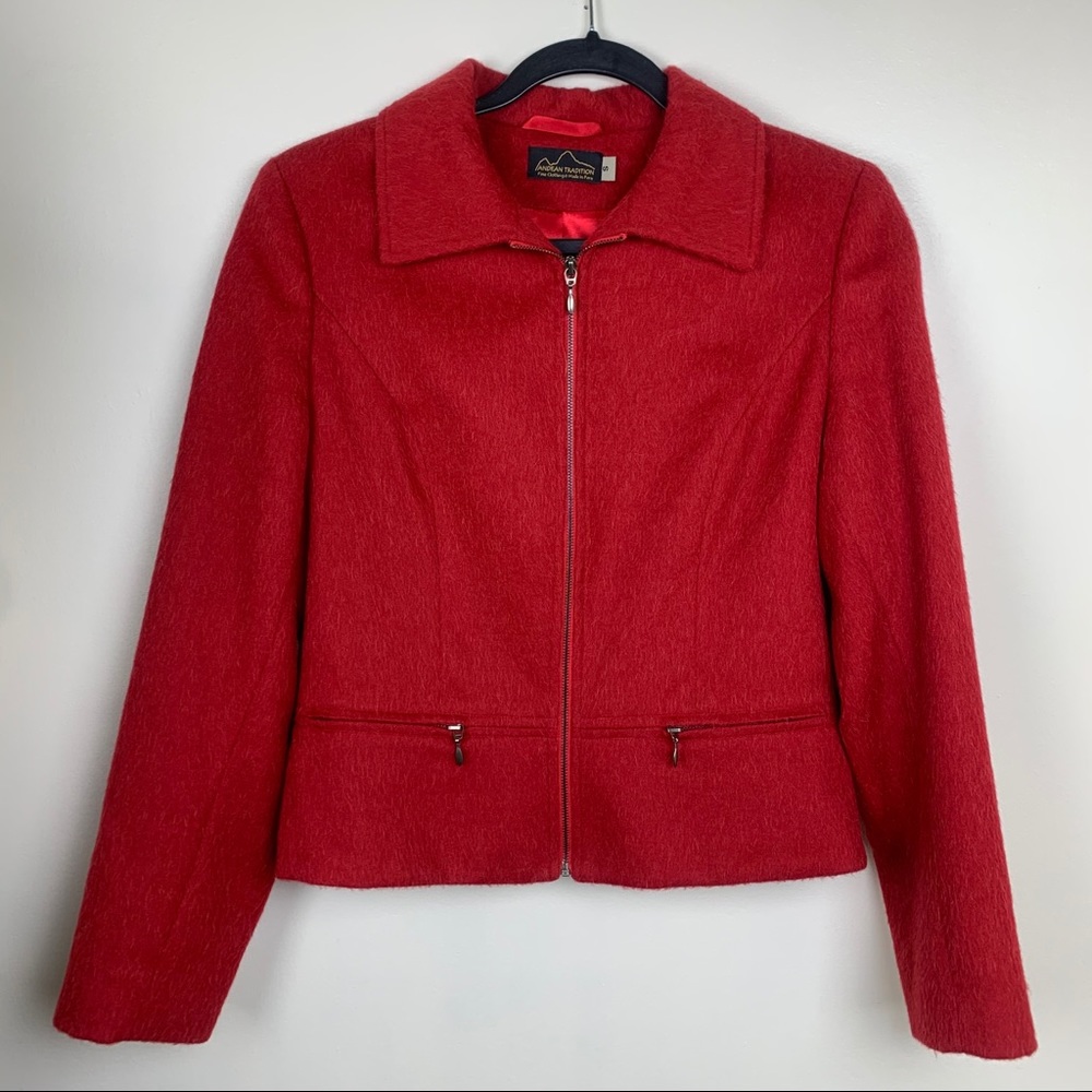 Baby Alpaca zip front Andean jacket